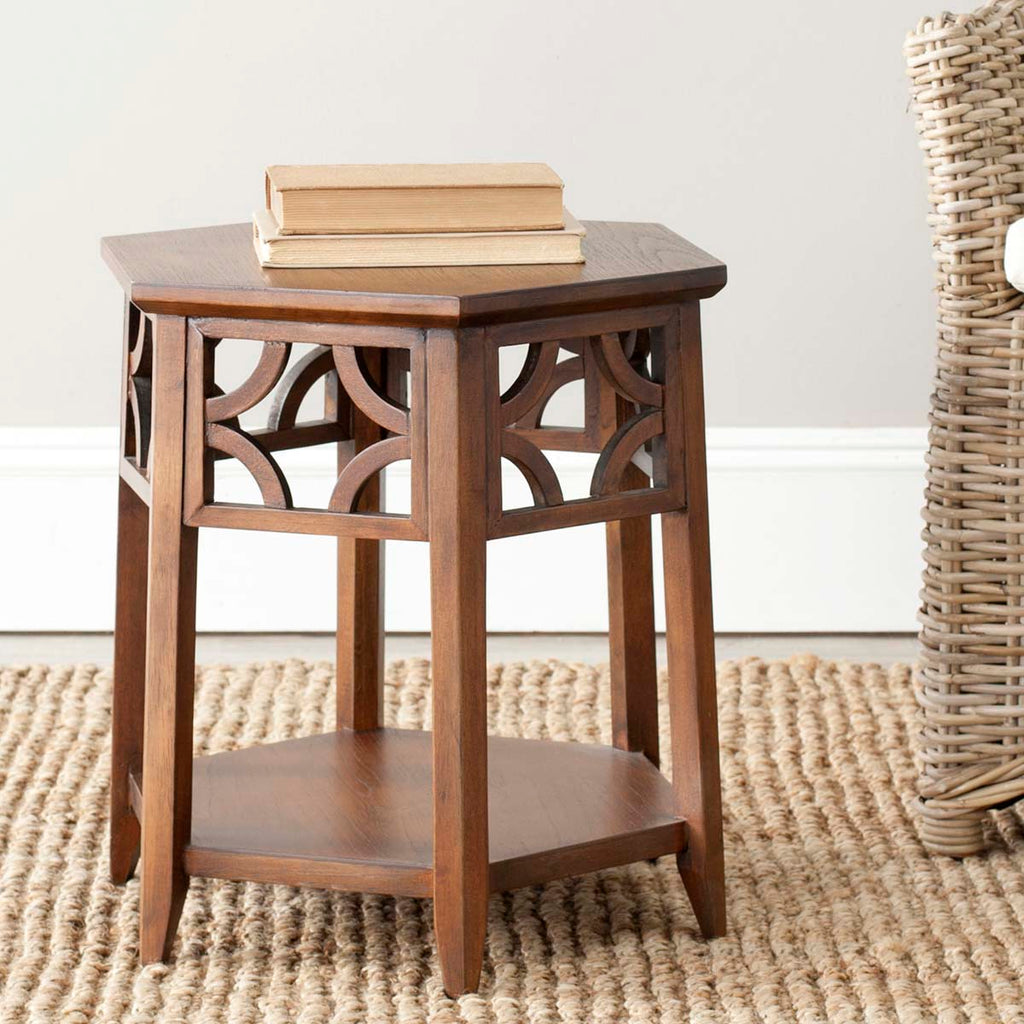 Safavieh Connr Hexagon End Table - Brown