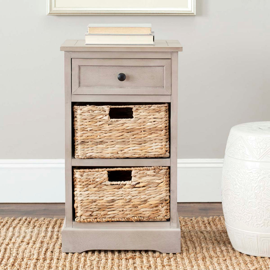 Safavieh Carrie Side Storage Side Table - Vintage Grey