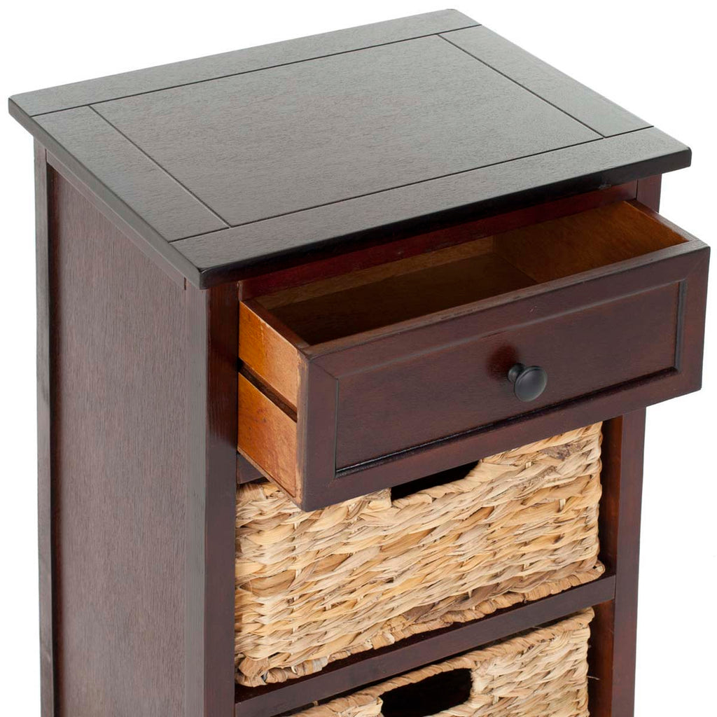 Safavieh Carrie Side Storage Side Table - Dark Cherry