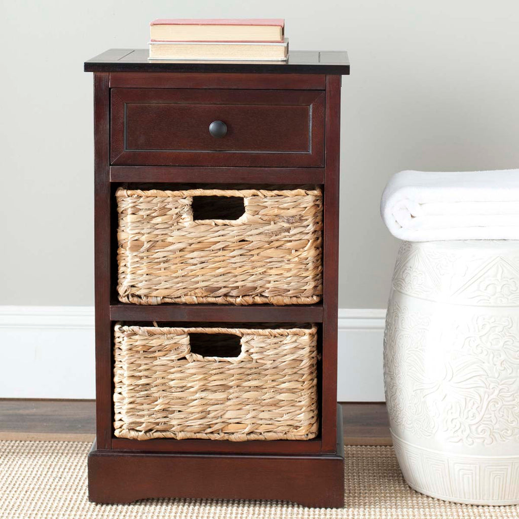 Safavieh Carrie Side Storage Side Table - Dark Cherry