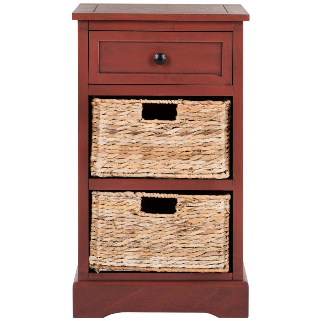 Safavieh Carrie Side Storage Side Table - Red