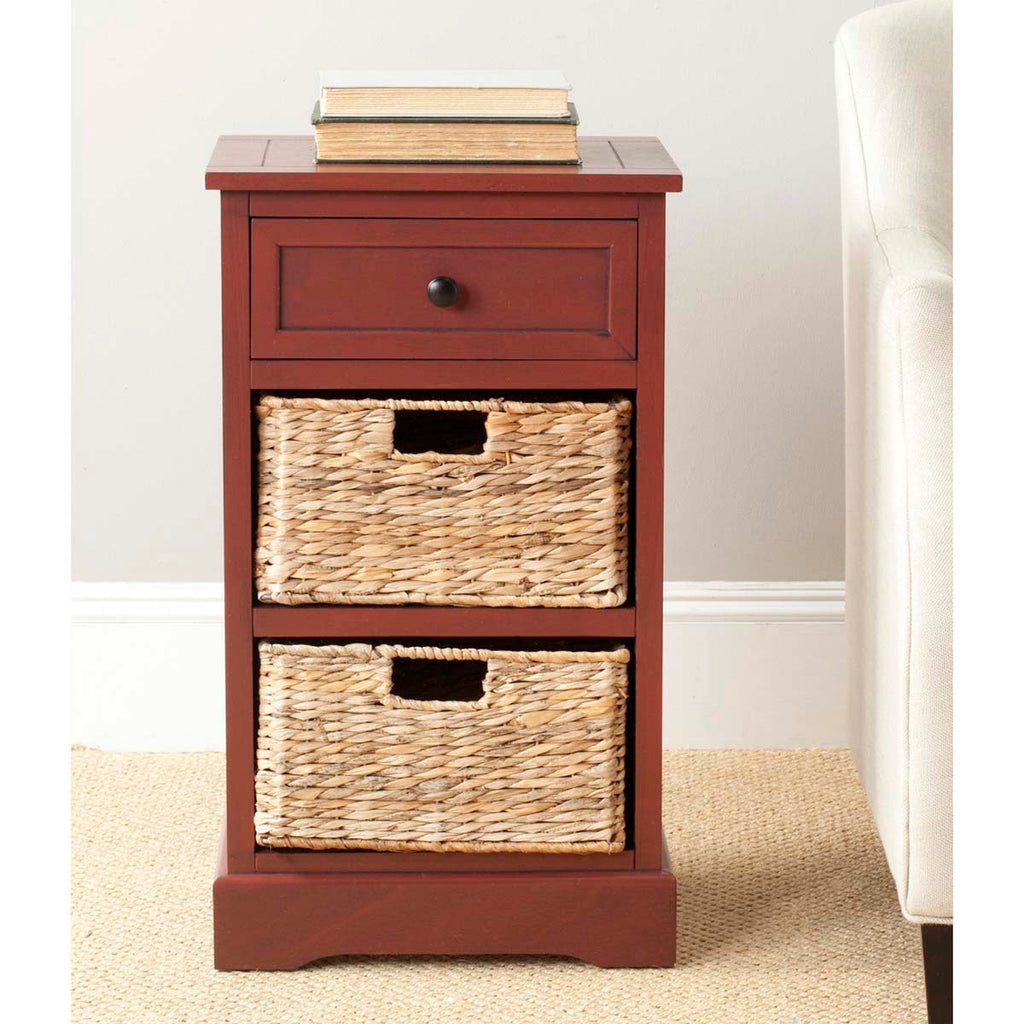 Safavieh Carrie Side Storage Side Table - Red