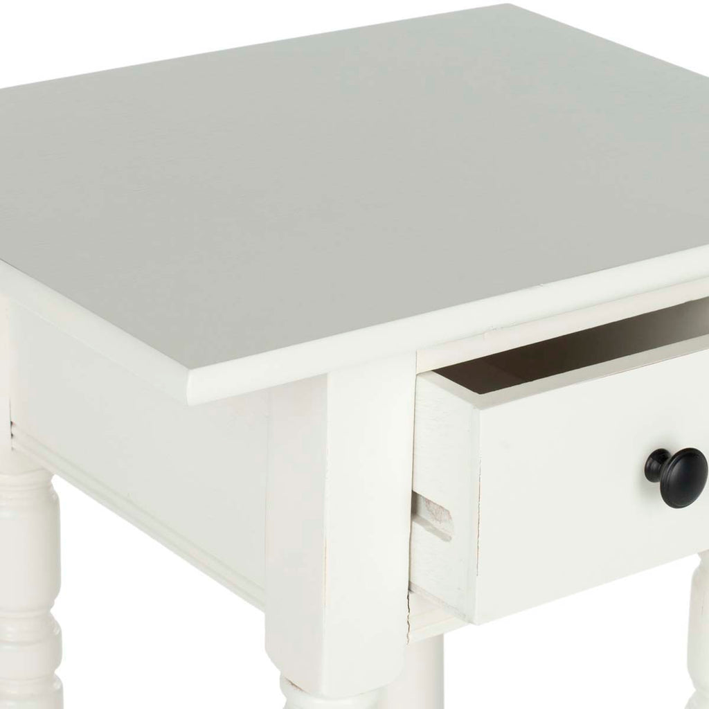 Safavieh Sabrina End Table With Storage Drawer - Distressed Cream