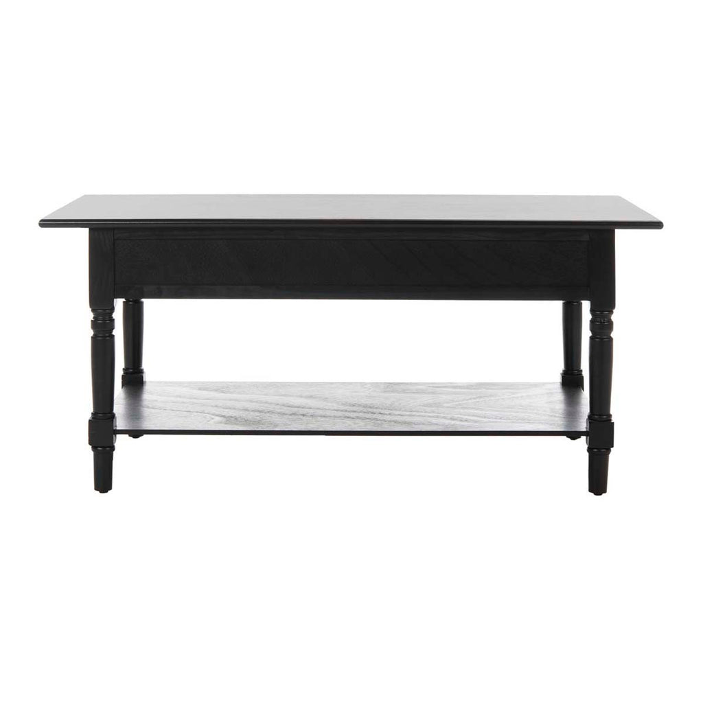 Safavieh Boris 2 Drawer Coffee Table - Distressed Black