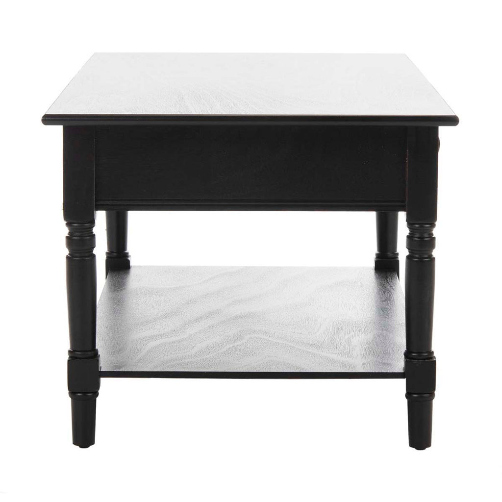 Safavieh Boris 2 Drawer Coffee Table - Distressed Black