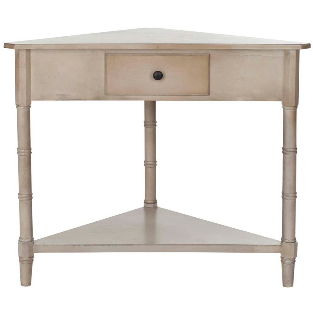 Safavieh Gomez Corner Table With Storage Drawer - Vintage Grey