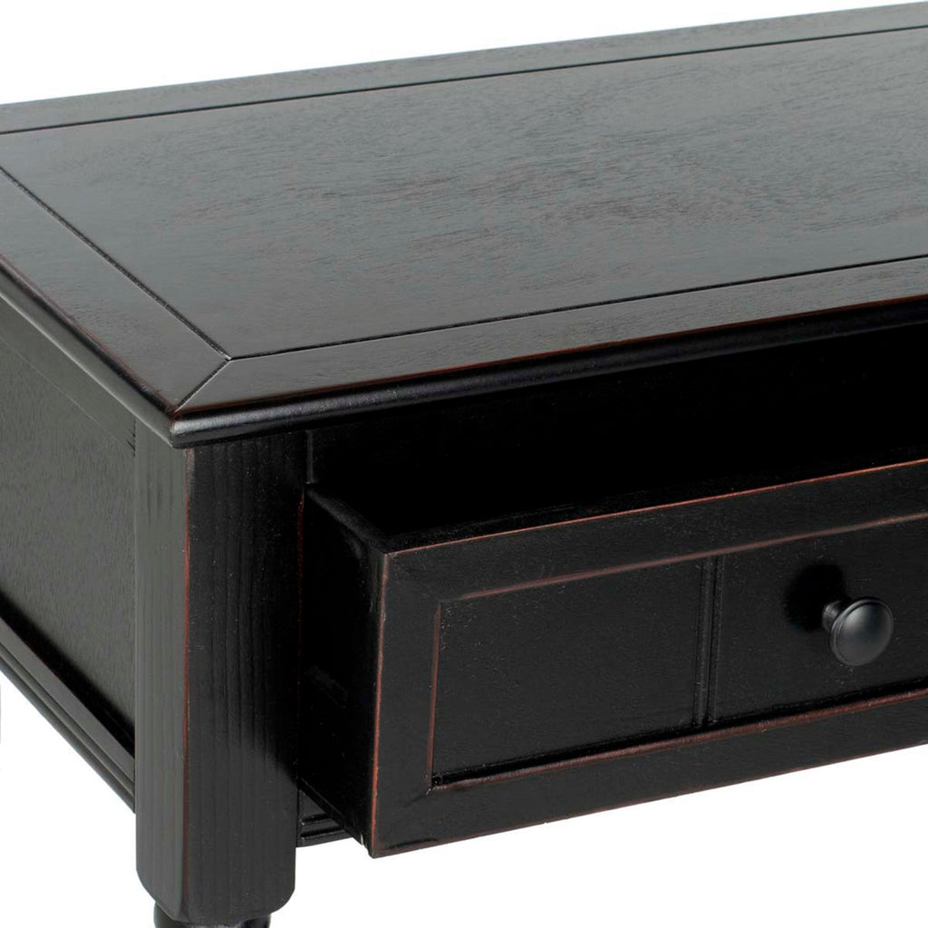 Safavieh Samantha 2 Drawer Console - Distressed Black