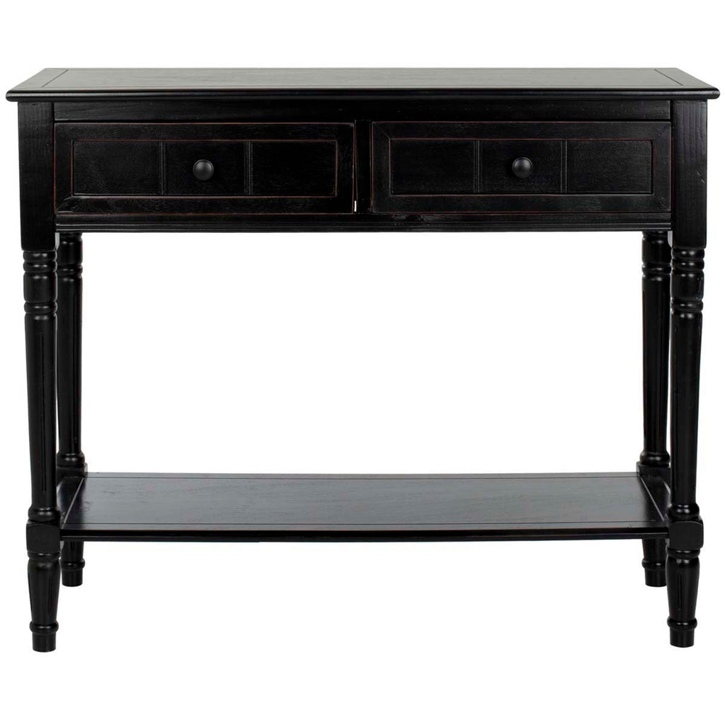 Safavieh Samantha 2 Drawer Console - Distressed Black