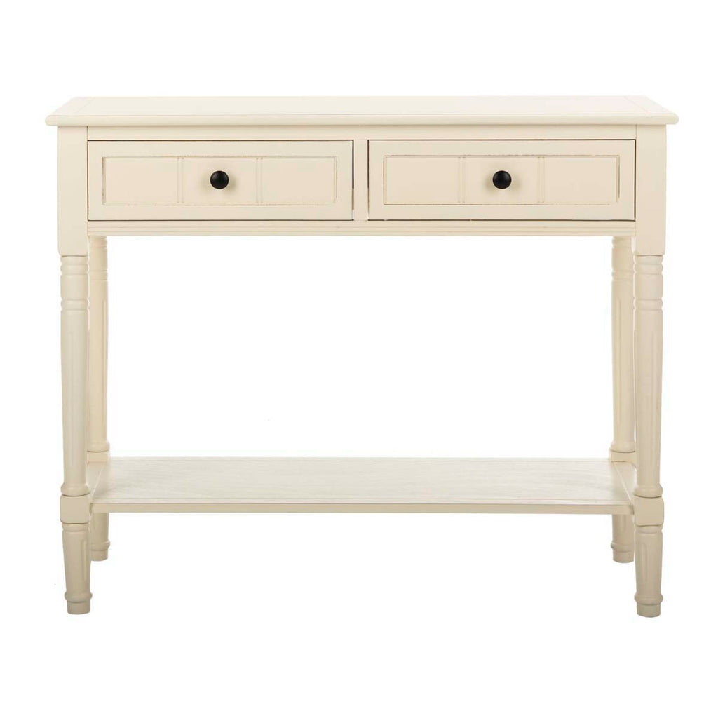 Safavieh Samantha 2 Drawer Console - Distressed Cream