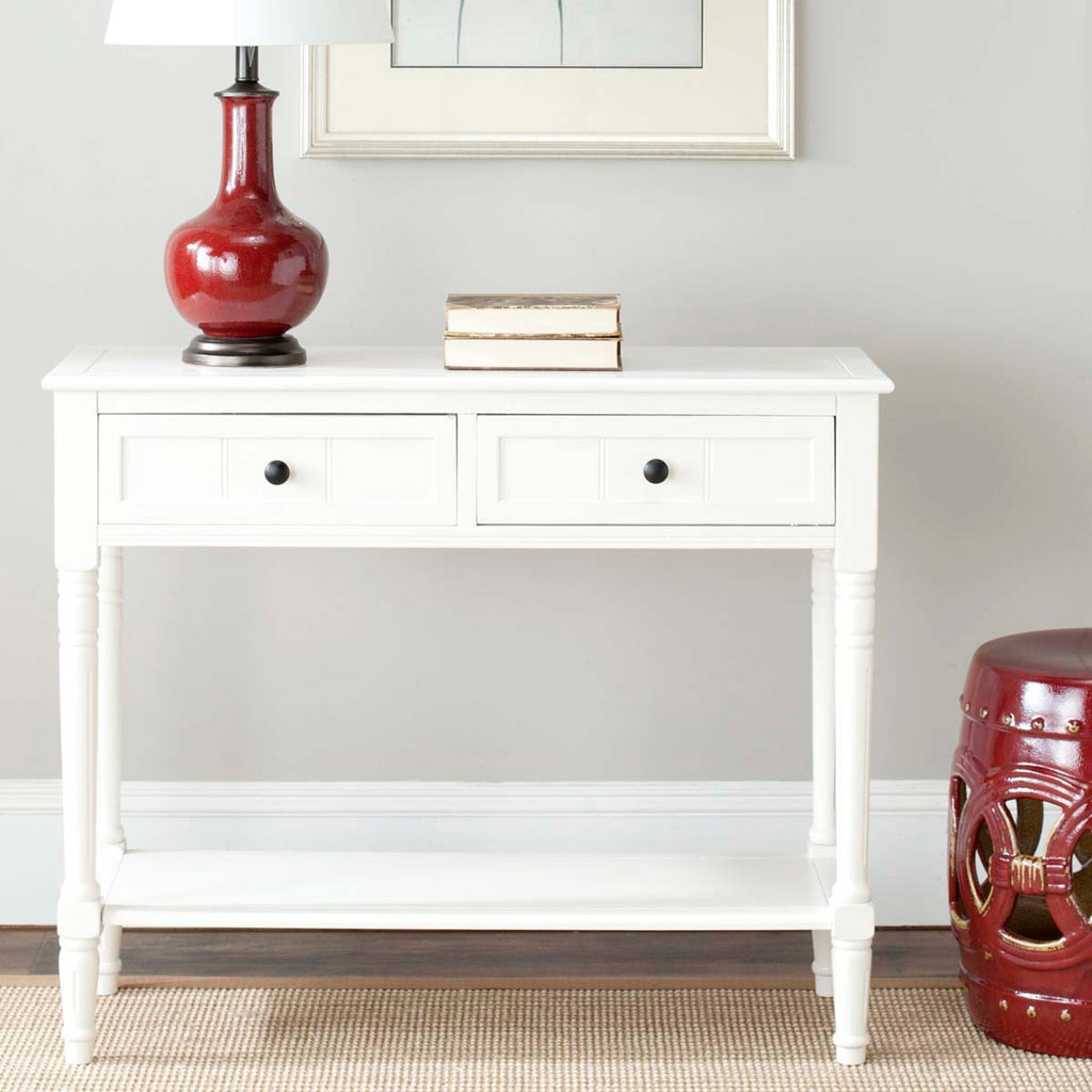 Safavieh Samantha 2 Drawer Console - Distressed Cream