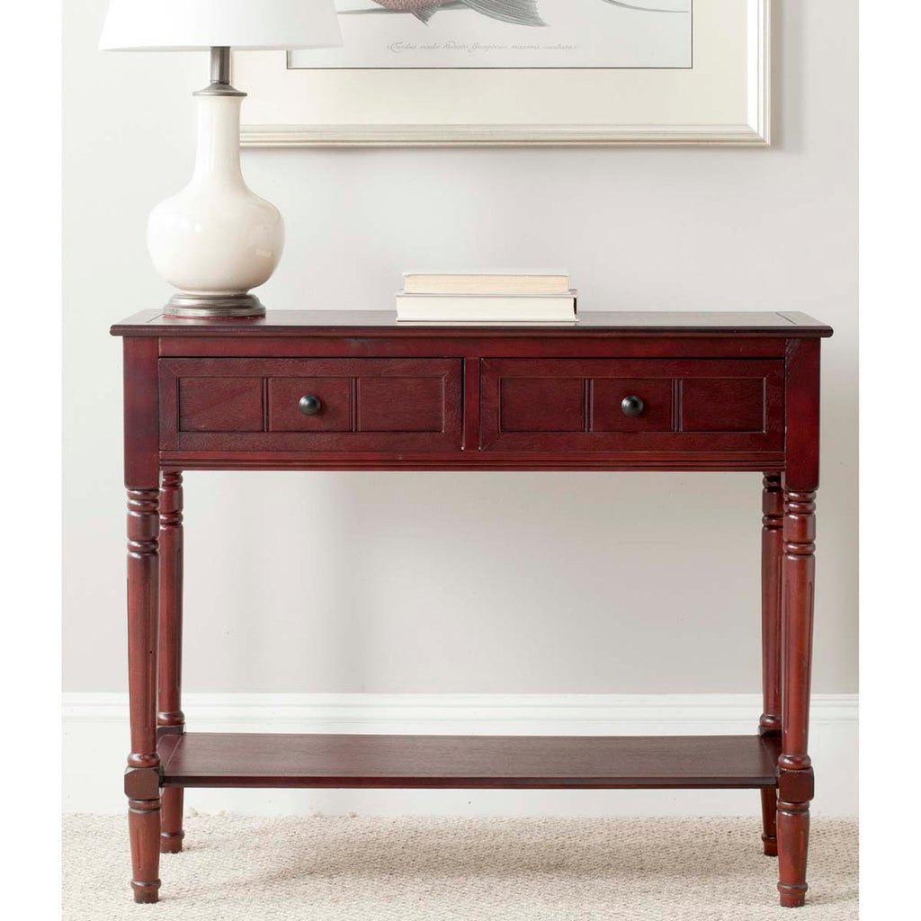 Safavieh Samantha 2 Drawer Console - Dark Cherry