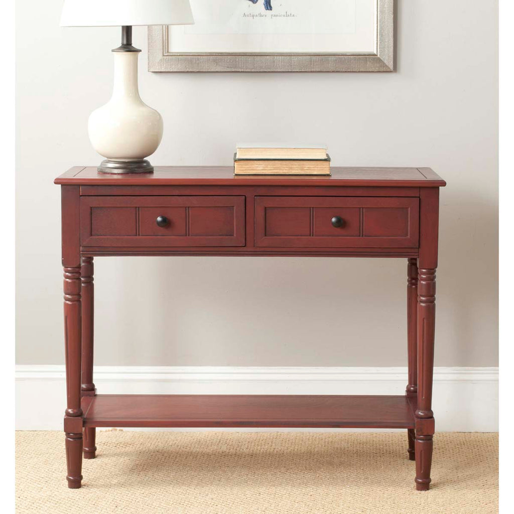 Safavieh Samantha 2 Drawer Console - Red