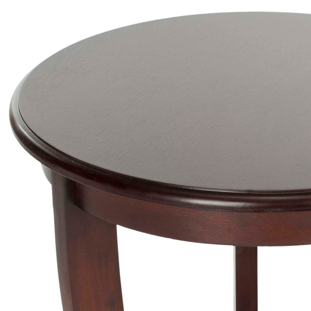 Safavieh Mary Pedestal Side Table - Dark Cherry