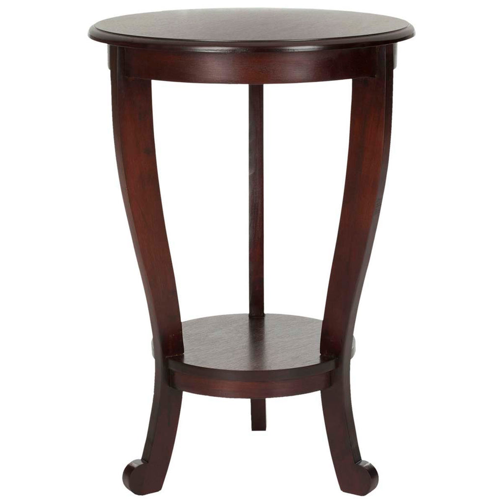 Safavieh Mary Pedestal Side Table - Dark Cherry