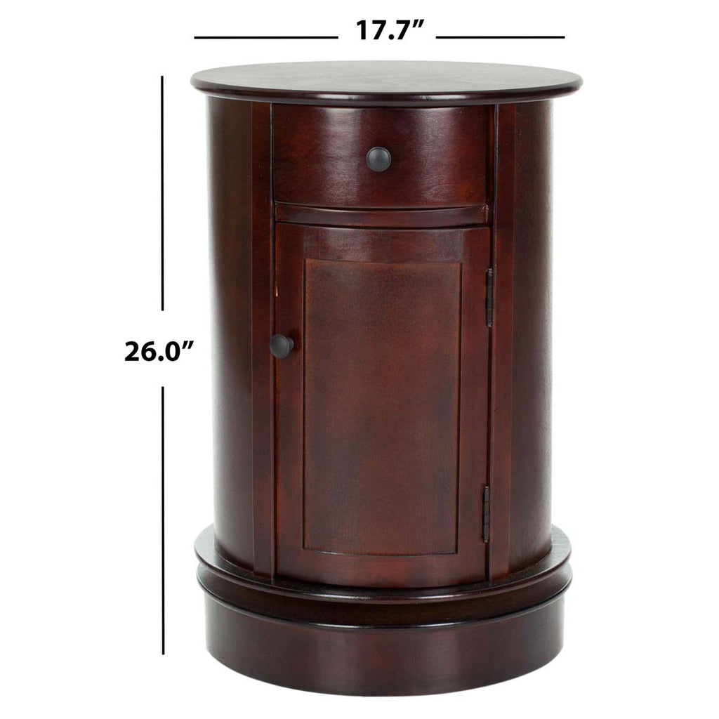 Safavieh Tabitha Swivel Accent Table -Dark Cherry