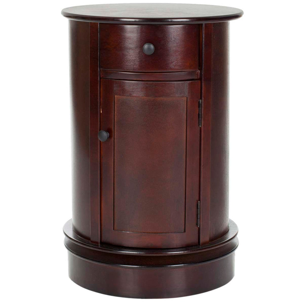 Safavieh Tabitha Swivel Accent Table -Dark Cherry