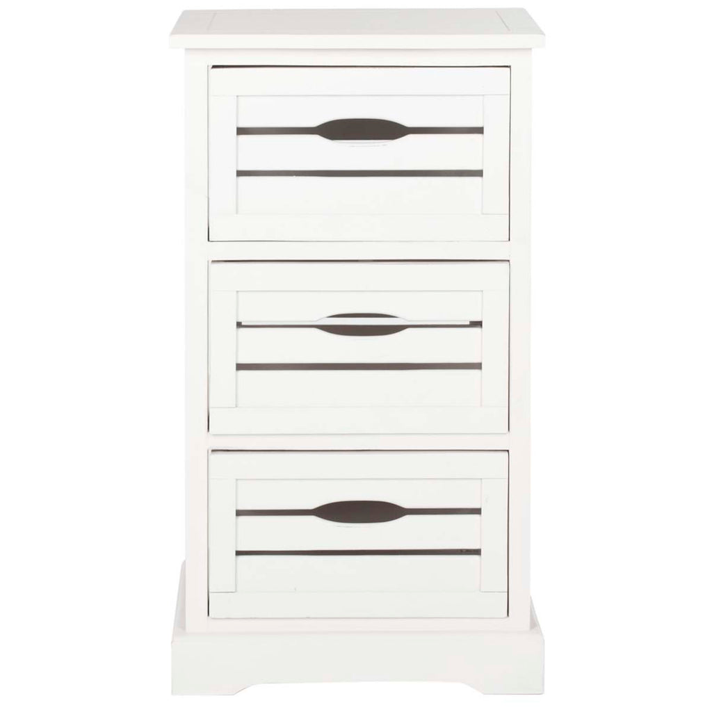 Safavieh Samara 3 Drawer Cabinet - Distressed Cream