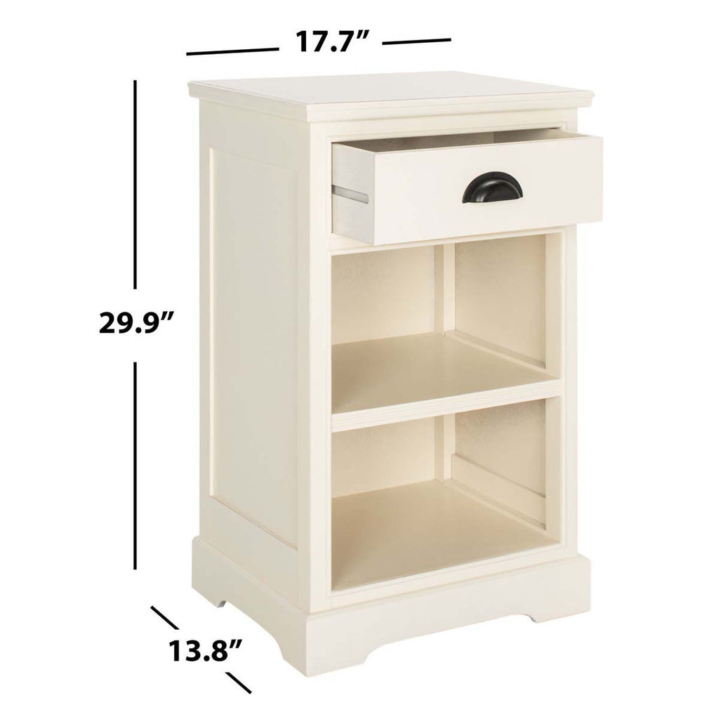 Safavieh Griffin One Drawer Side Table - White