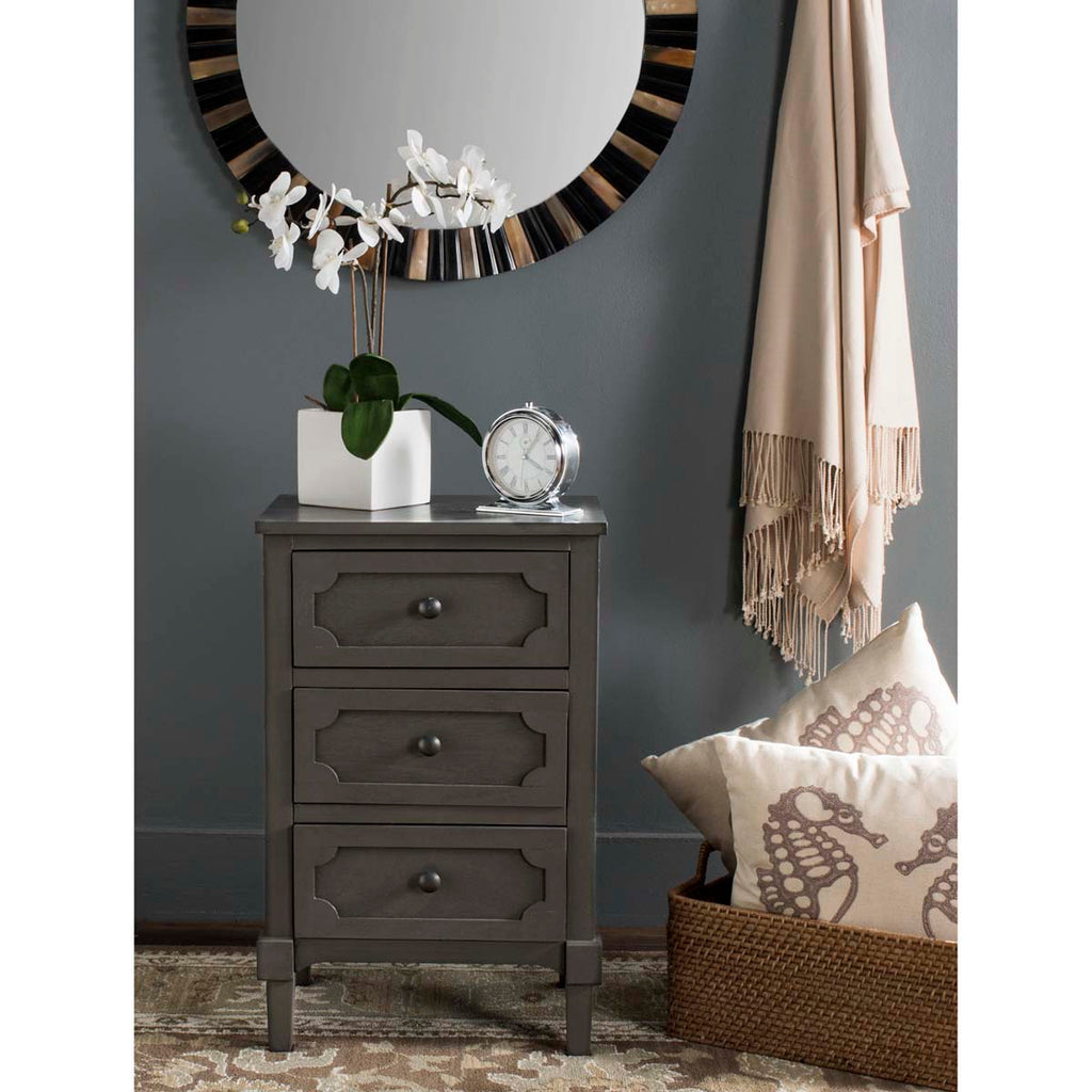 Safavieh Rosaleen Three Drawer Side Chest - Grey