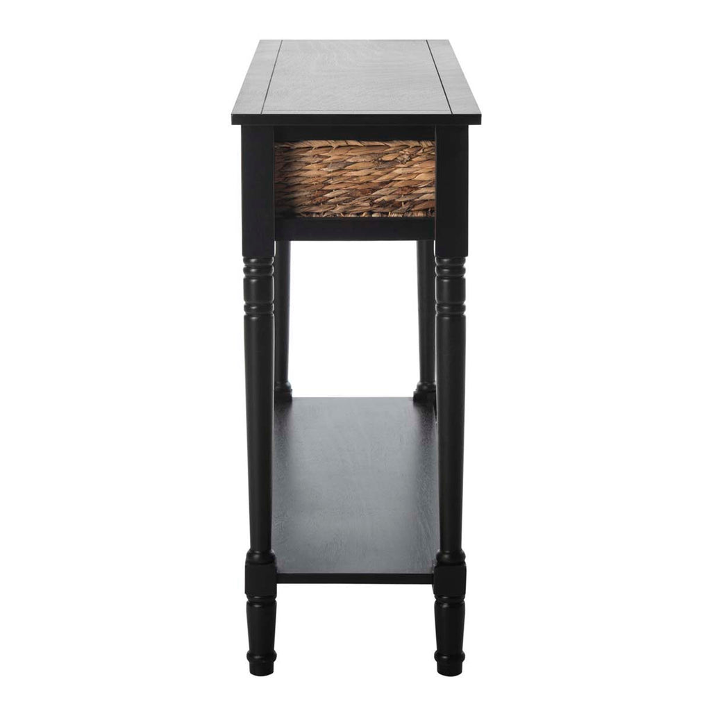 Safavieh Christa Console Table With Storage - Distressed Black