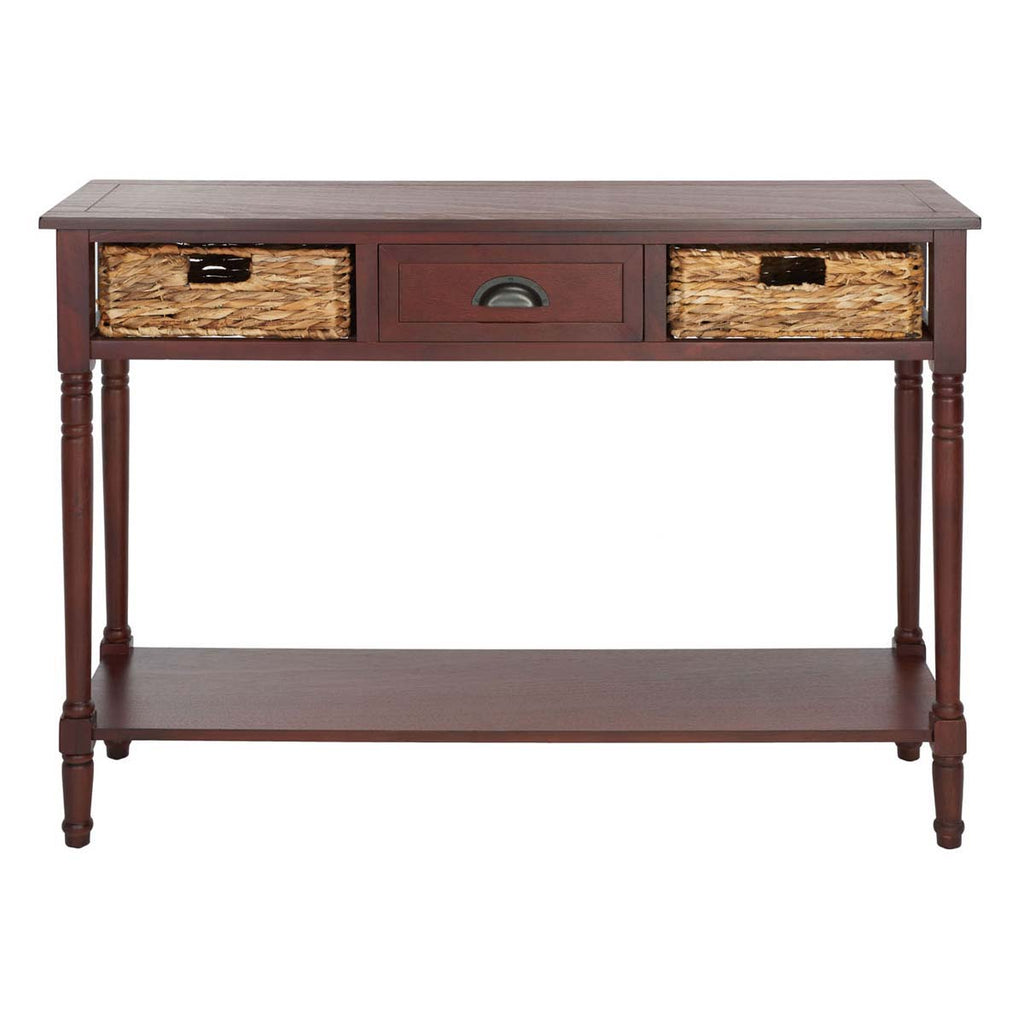 Safavieh Christa Console Table With Storage - Cherry