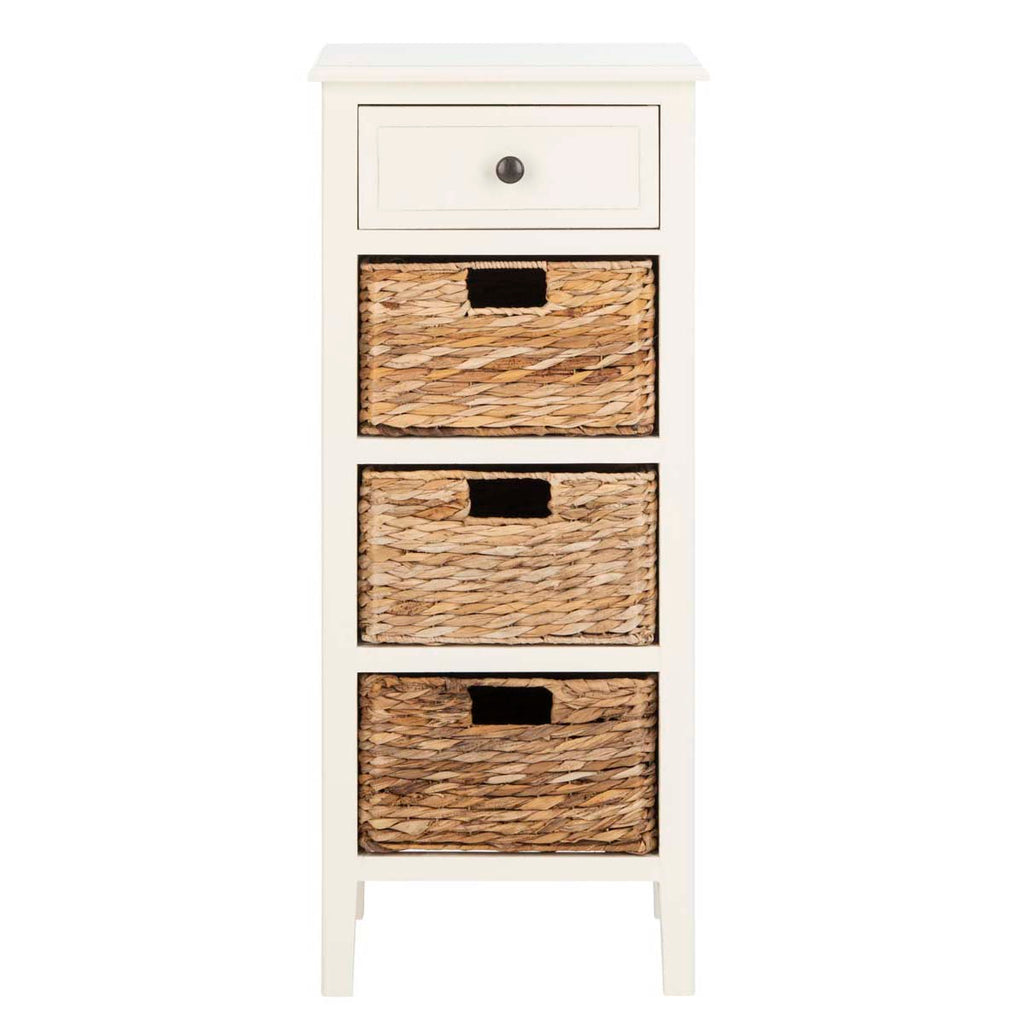 Safavieh Michaela Drawer Side Table - Distressed White