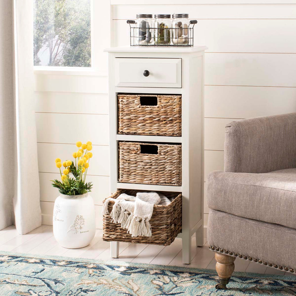 Safavieh Michaela Drawer Side Table - Distressed White