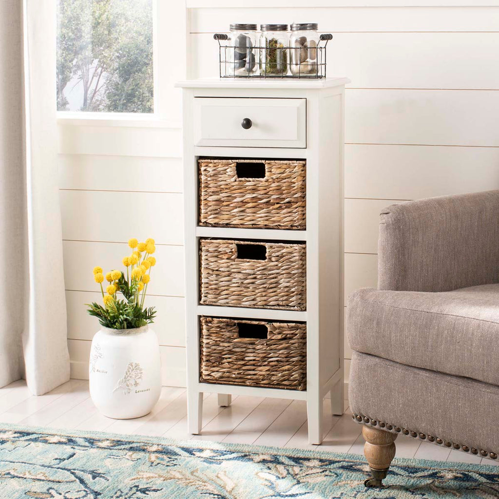 Safavieh Michaela Drawer Side Table - Distressed White