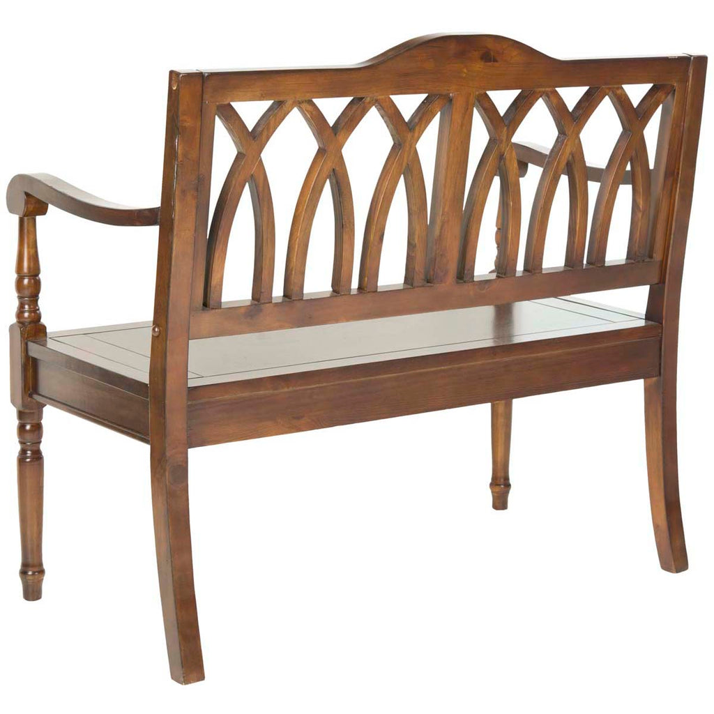 Safavieh Benjamin Bench - Dark Teak