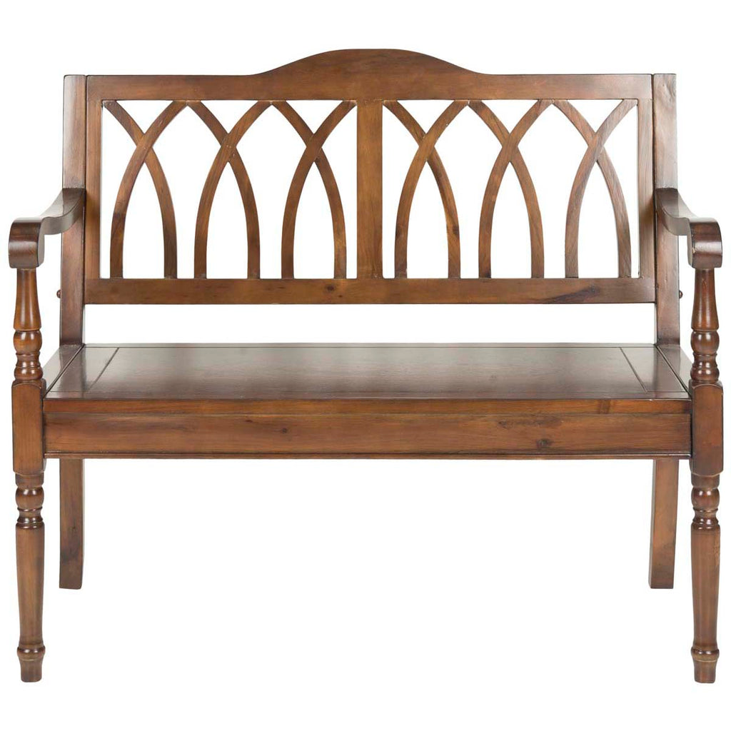 Safavieh Benjamin Bench - Dark Teak