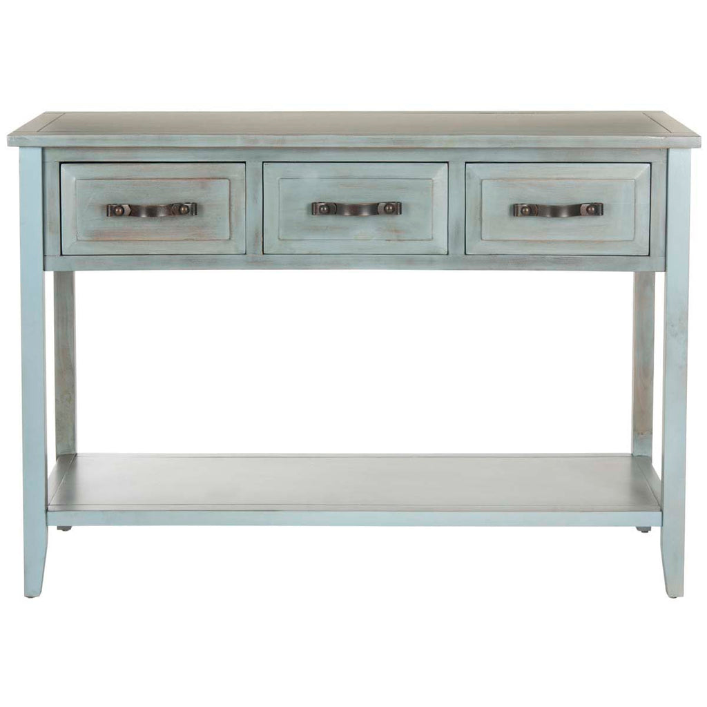 Safavieh Aiden 3 Drawer Console Table - Barn Blue