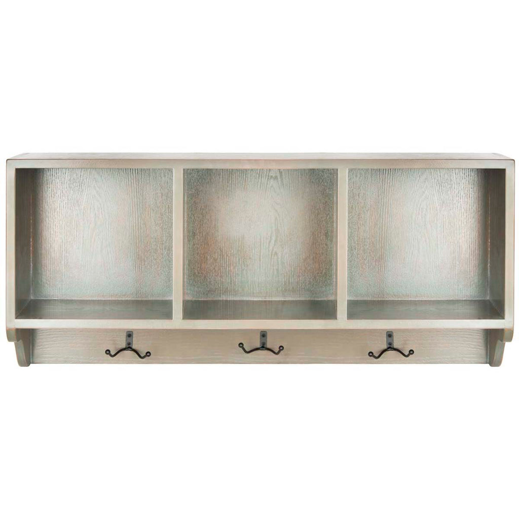 Safavieh Alice Wall Shelf With Storage Compartments - Ash Grey