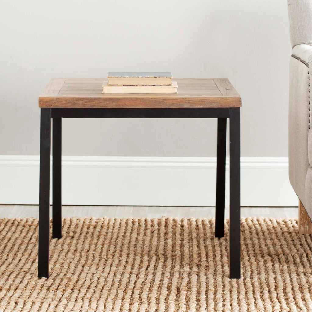 Safavieh Dennis Wood Top Side Table - Weathered Oak