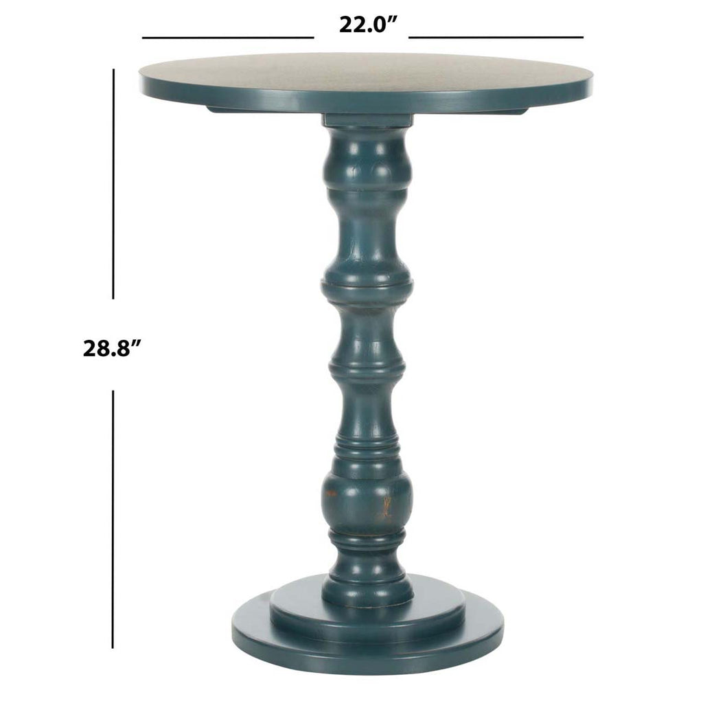 Safavieh Greta Round Top Accent Table -Dark Teal