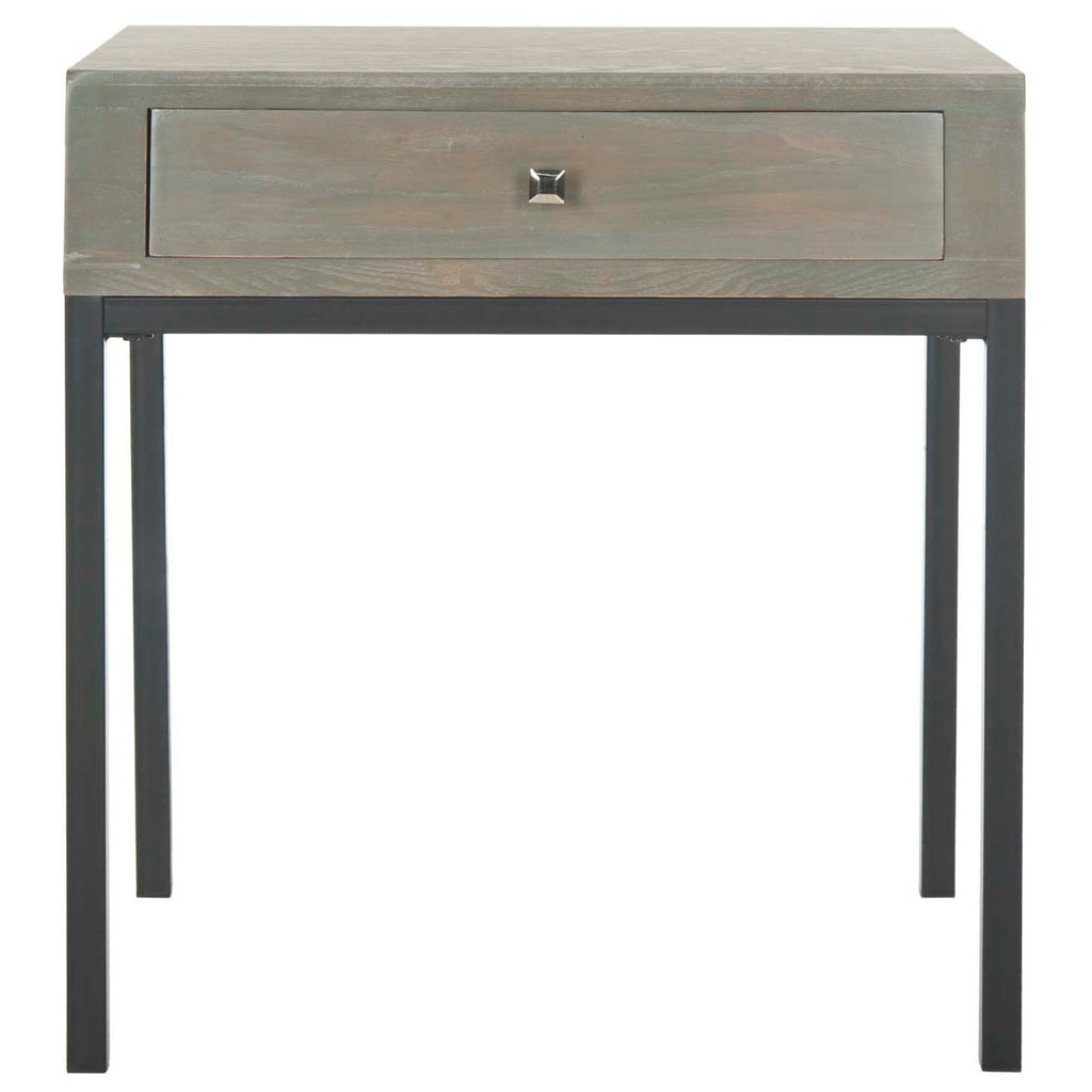 Safavieh Adena End Table With Storage Drawer - Ash Grey