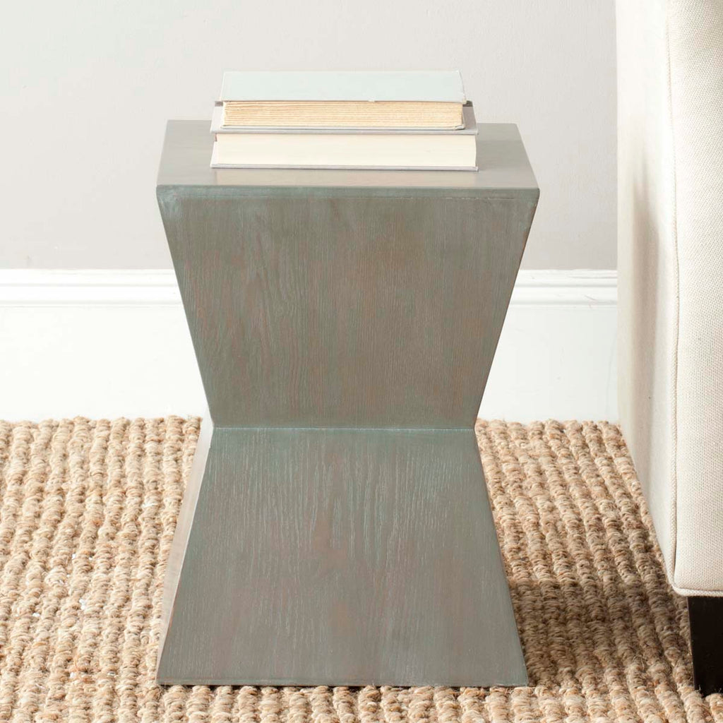 Safavieh Lotem Curved Square Top Accent Table - Ash Grey