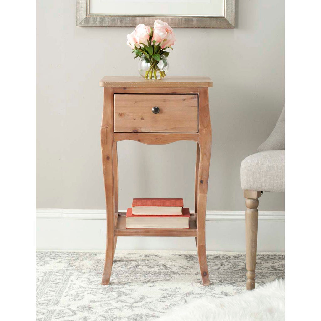 Safavieh Thelma End Table With Storage Drawer - Honey Natural