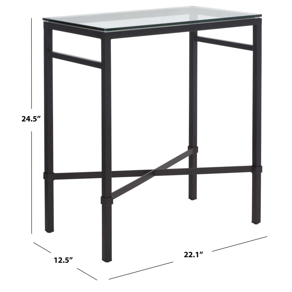 Safavieh Couture Viggo Chairside Table - Black - Black