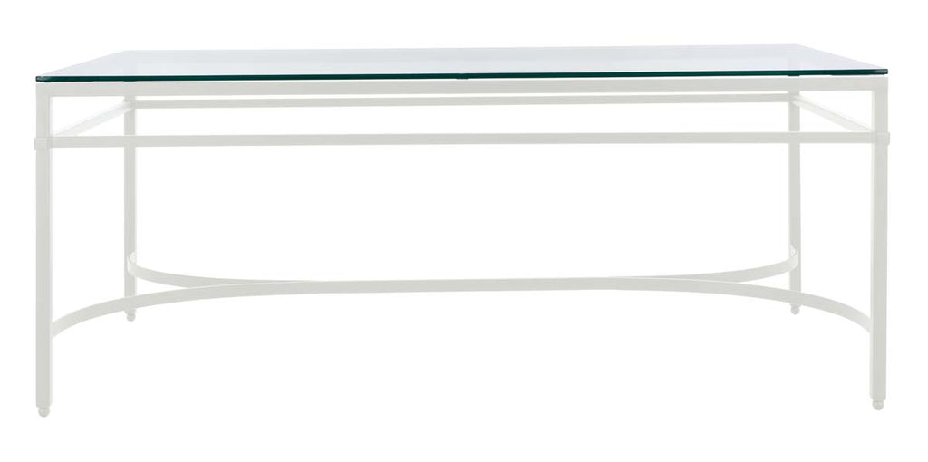 Safavieh Couture Abelard Glass Cocktail Table - White