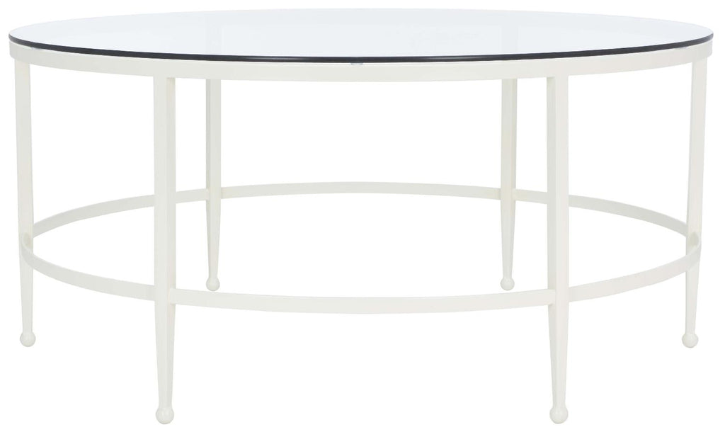 Safavieh Couture Edmund Glass Cocktail Table - White