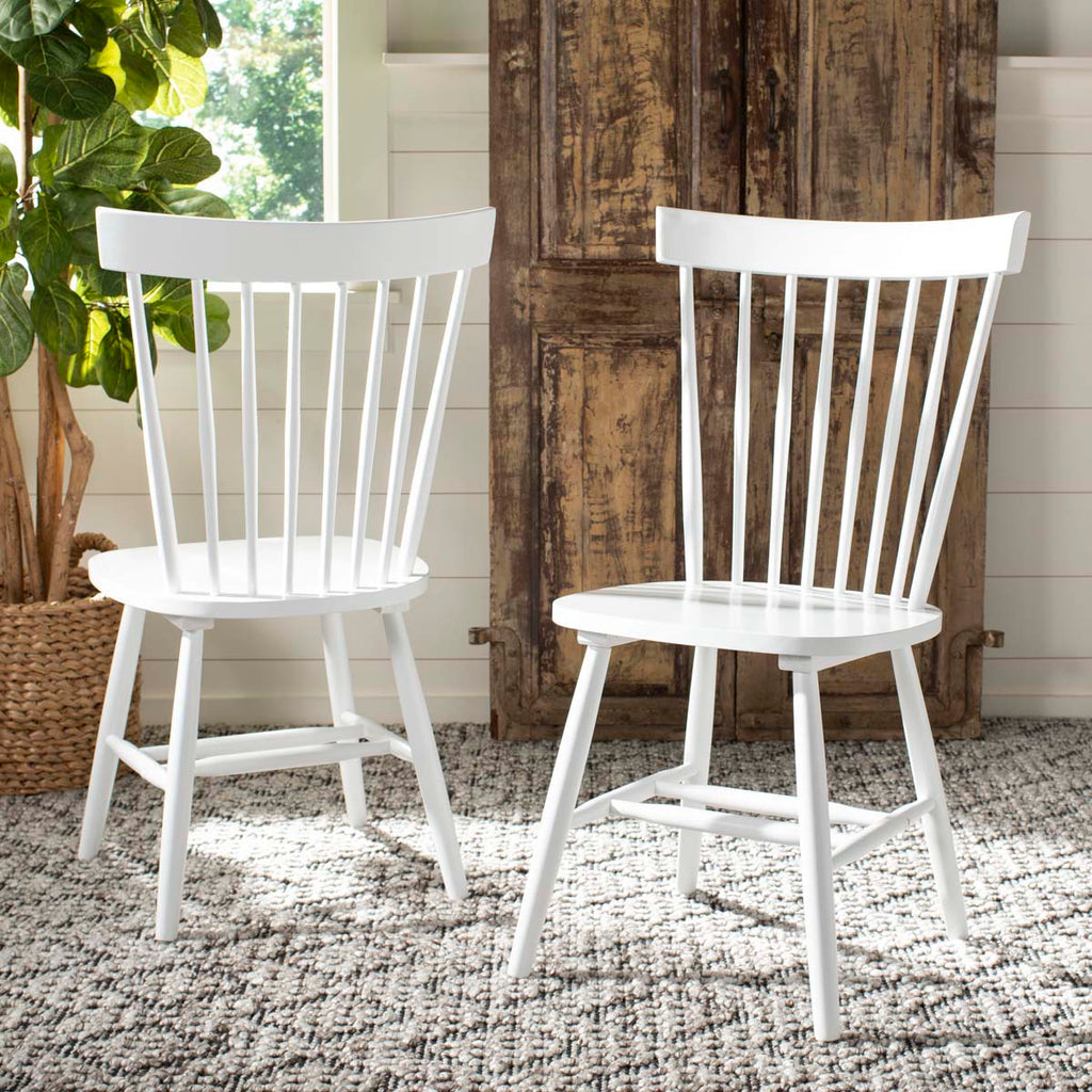 Parker 17''H Spindle Dining Chair (Set Of 2) | Safavieh - White