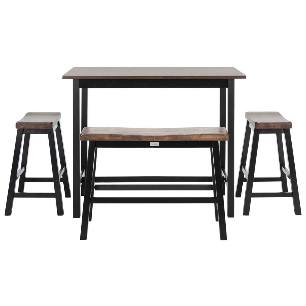 Safavieh Ronin 4 Pc Set Pub Table - Black/Brown