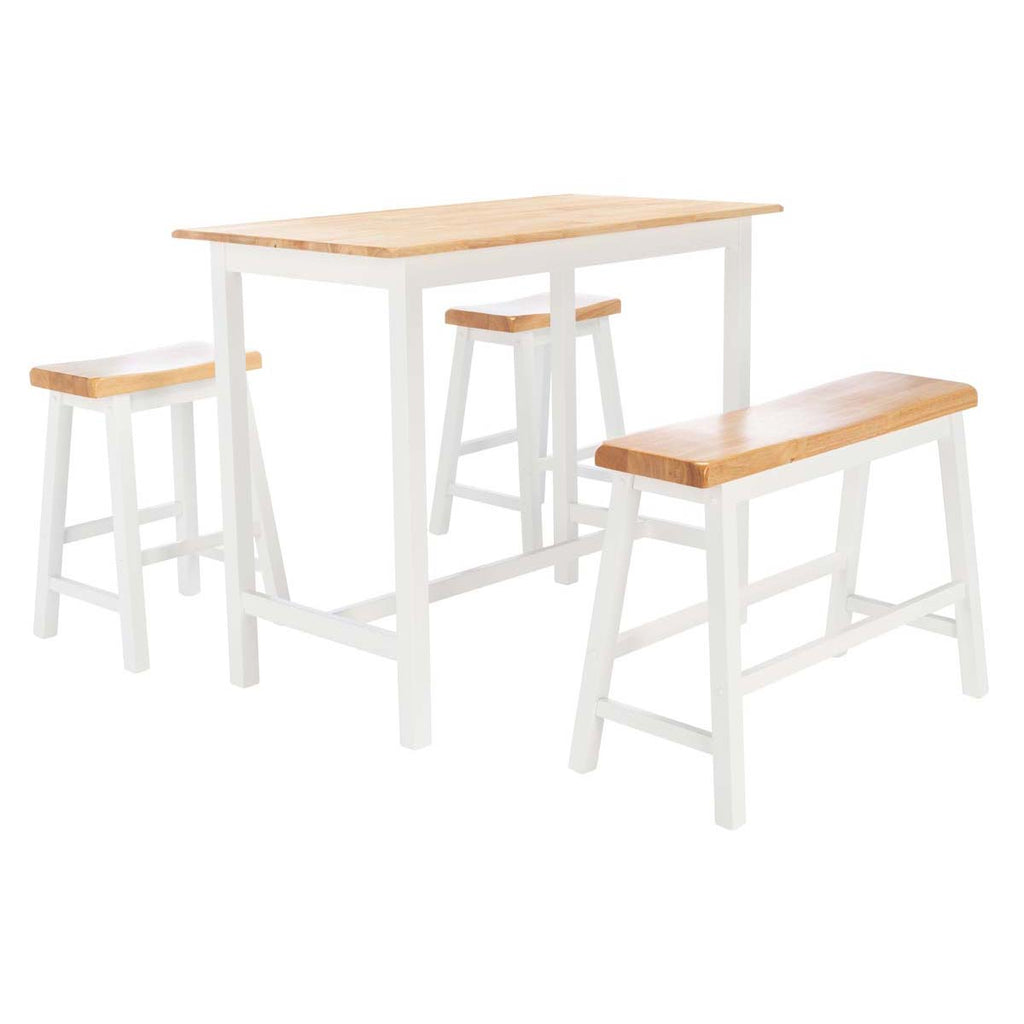 Safavieh  Ronin 4 Pc Set Pub Table - Natural / White