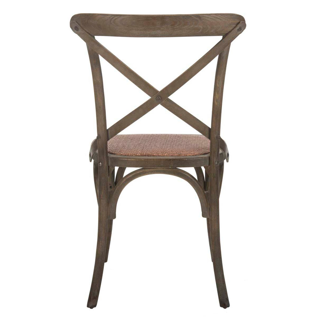 Safavieh Franklin 18''H X Back Farmhouse Chair (Set Of 2)-Weathered Grey