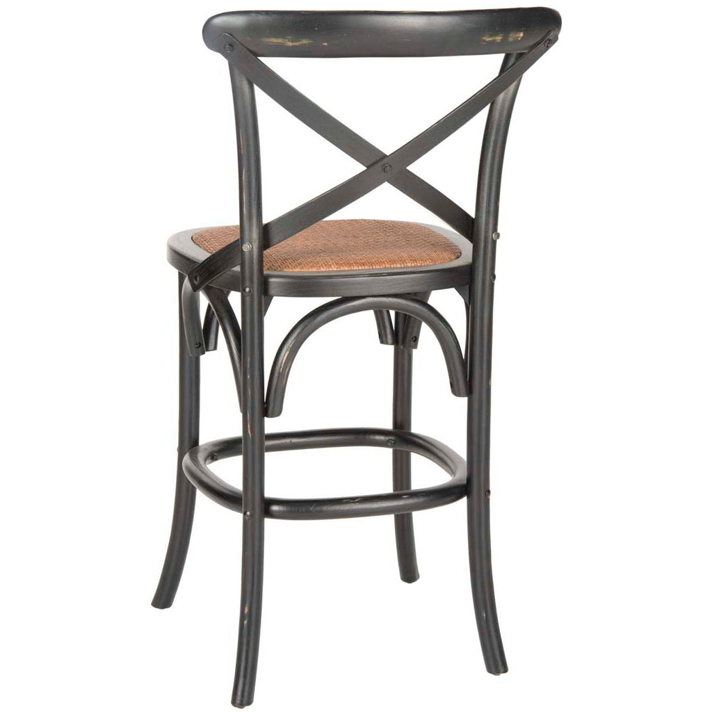 Safavieh Franklin X Back Counter Stool - Black