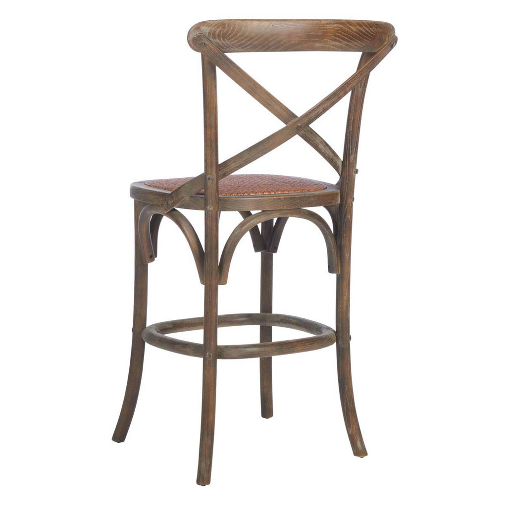 Safavieh Franklin X Back Counter Stool - Weathered Grey