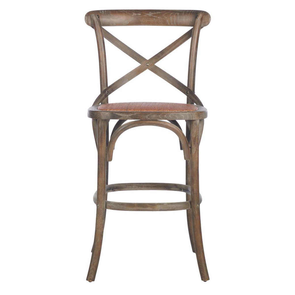 Safavieh Franklin X Back Counter Stool - Weathered Grey