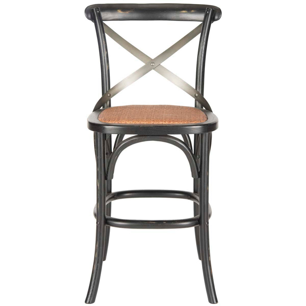 Safavieh Eleanr X Back Counter Stool - Black