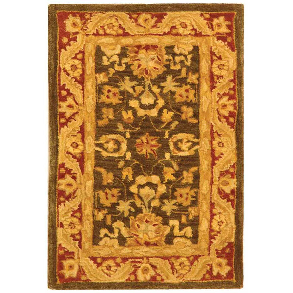 Safavieh Anatolia Rug Collection AN548B - Charcoal / Red