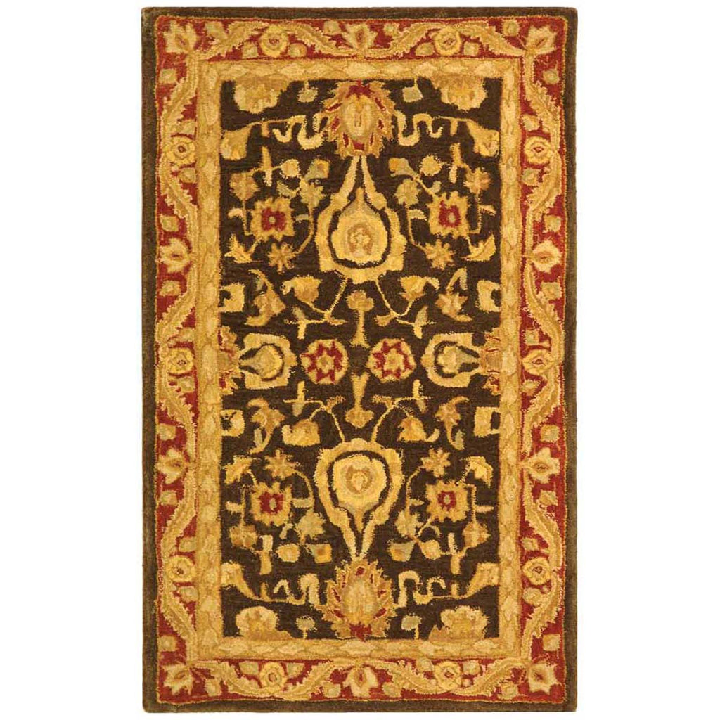 Safavieh Anatolia Rug Collection AN548B - Charcoal / Red